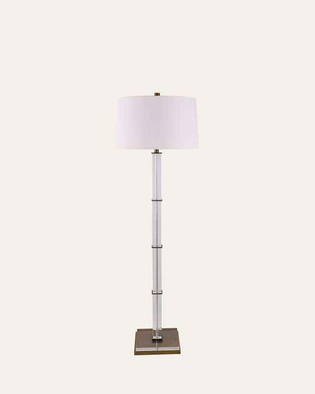 Blake Brass Crystal Floor Lamp